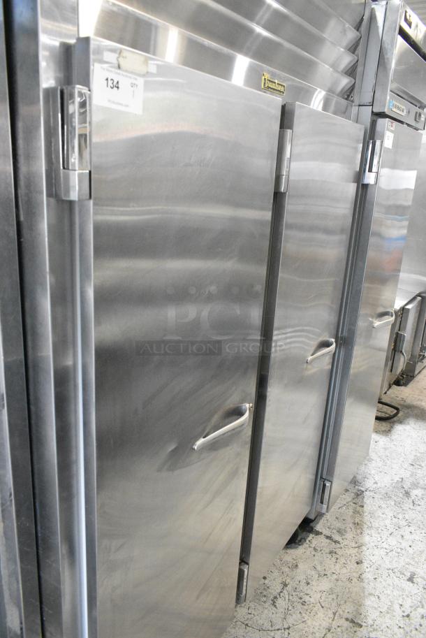 Traulsen RHT232NUT-FHS Stainless Steel Commercial 2 Door Reach In Cooler w/ 2 Metal Racks on Commercial Casters. 115 Volts, 1 Phase. Tested and Powers On But Does Not Get Cold - Image 2 of 7