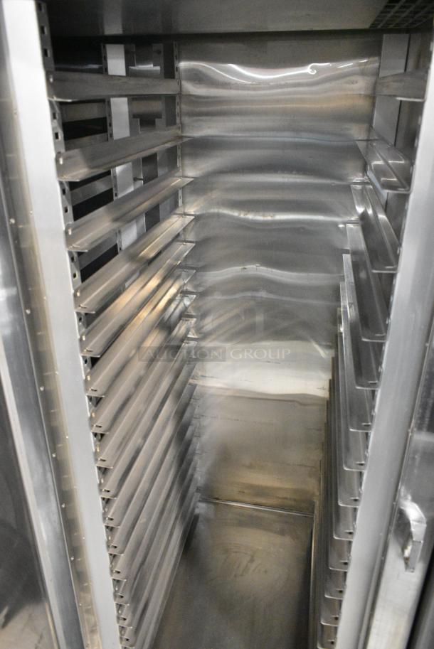 Traulsen RHT232NUT-FHS Stainless Steel Commercial 2 Door Reach In Cooler w/ 2 Metal Racks on Commercial Casters. 115 Volts, 1 Phase. Tested and Powers On But Does Not Get Cold - Image 3 of 7