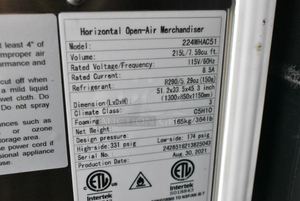 2021 Avantco 224WHAC51 Metal Commercial Floor Style Open Grab N Go Merchandiser. 115 Volts, 1 Phase. Tested and Working! - Image 3 of 4