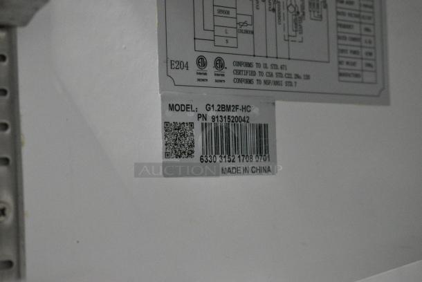 Avantco G1.2BM2F-HC Metal Commercial 2 Door Reach In Cooler Merchandiser w/ Poly Coated Racks on Commercial Casters. 115 Volts, 1 Phase. Tested and Working! - Image 2 of 6