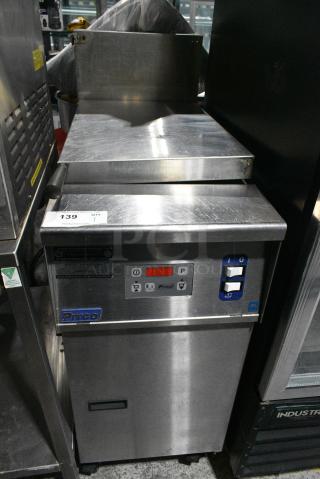 Pitco Frialator SRTE Stainless Steel Commercial Floor Style Electric Powered Rethermalizer on Commercial Casters. 208 Volts, 3 Phase.