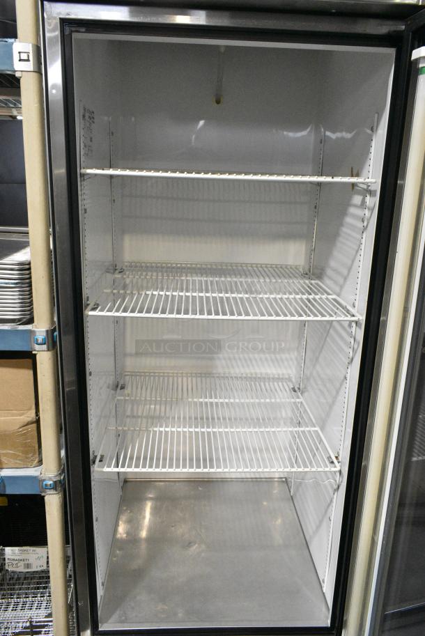 True T-23G Stainless Steel Commercial Single Door Reach In Cooler Merchandiser w/ Poly Coated Racks on Commercial Casters. 115 Volts, 1 Phase. Tested and Working! - Image 2 of 5