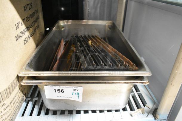 7 Items Including Stainless Steel Drop In Bins and Metal Charbroiler Grill Grates. 7 Times Your Bid! - Image 1 of 2