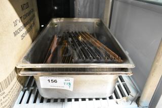 7 Items Including Stainless Steel Drop In Bins and Metal Charbroiler Grill Grates. 7 Times Your Bid!