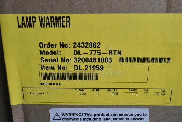 BRAND NEW SCRATCH AND DENT! Hatco DL-775-RTN Ceiling Mount Heat Lamp. - Image 3 of 3