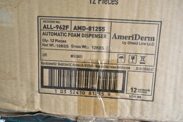 BRAND NEW! Boxes of 12 AmeriDerm ALL-962F AMD-81255 Foam Soap Dispenser. - Image 3 of 3