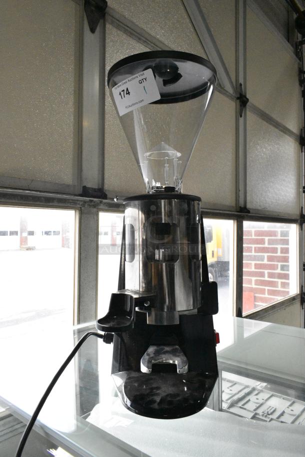 BRAND NEW SCRATCH AND DENT! Estella ECEG26 Metal Commercial Countertop Espresso Bean Grinder. 110/120 Volts, 1 Phase. Tested and Working! - Image 1 of 5