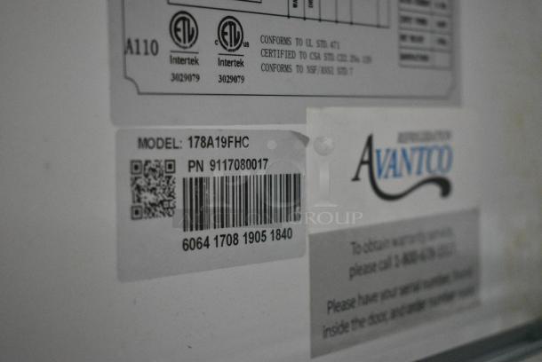 Avantco 178A19FHC Stainless Steel Commercial Single Door Reach In Freezer w/ Poly Coated Racks. 115 Volts, 1 Phase. Tested and Working! - Image 3 of 4