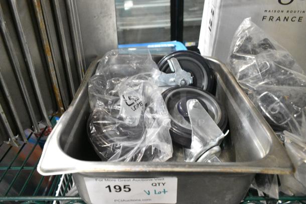 ALL ONE MONEY! Lot of Various Items Including Stainless Steel Drop In Bins and Commercial Casters - Image 3 of 7