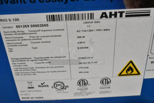 AHT RIO S 100 Metal Commercial Chest Ice Cream Freezer Merchandiser on Commercial Casters. 115 Volts, 1 Phase. Tested and Working! - Image 5 of 6