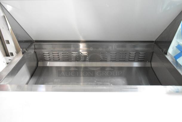 2024 Avantco 178SSPT48MHC Stainless Steel Commercial Sandwich Salad Prep Table Bain Marie Mega Top on Commercial Casters. 115 Volts, 1 Phase. Cannot Test Due To Cut Power Cord - Image 2 of 7