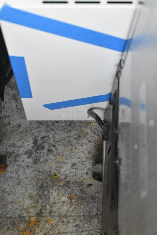 2024 Avantco 178SSPT48MHC Stainless Steel Commercial Sandwich Salad Prep Table Bain Marie Mega Top on Commercial Casters. 115 Volts, 1 Phase. Cannot Test Due To Cut Power Cord - Image 7 of 7