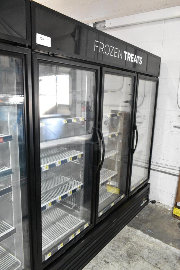 2017 True GDM-72F-HC Metal Commercial 3 Door Reach In Freezer Merchandiser w/ Poly Coated Racks. 208-230 Volts, 1 Phase. Tested and Working! - Image 1 of 5