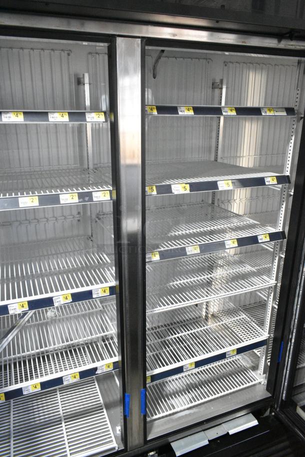 2017 True GDM-72F-HC Metal Commercial 3 Door Reach In Freezer Merchandiser w/ Poly Coated Racks. 208-230 Volts, 1 Phase. Tested and Working! - Image 2 of 5