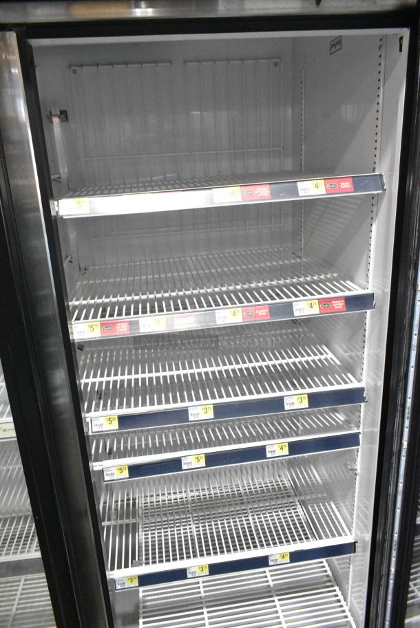 2019 True GDM-72F-HC Metal Commercial 3 Door Reach In Freezer Merchandiser w/ Poly Coated Racks. 208-230 Volts, 1 Phase. Tested and Working! - Image 4 of 6