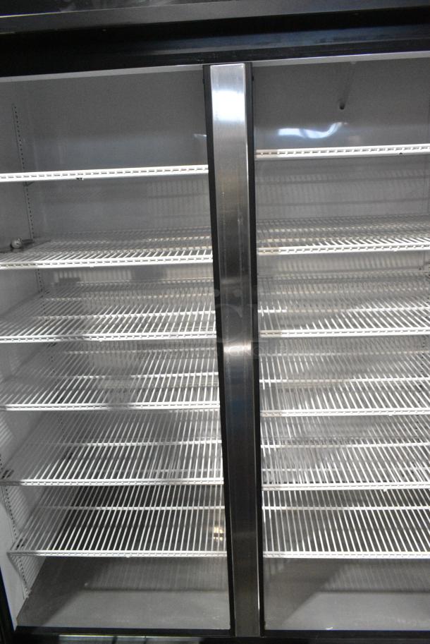 2017 True GDM-72-HC Metal Commercial 3 Door Reach In Cooler Merchandiser w/ Poly Coated Racks. 115 Volts, 1 Phase. Tested and Working! - Image 3 of 6