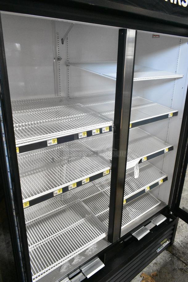 2017 True GDM-49-HC Metal Commercial 2 Door Reach In Cooler Merchandiser w/ Poly Coated Racks. 115 Volts, 1 Phase. Tested and Working! - Image 3 of 5