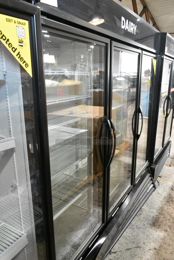 2017 True GDM-72-HC Metal Commercial 3 Door Reach In Cooler Merchandiser w/ Poly Coated Racks. 115 Volts, 1 Phase. Tested and Working! - Image 2 of 5