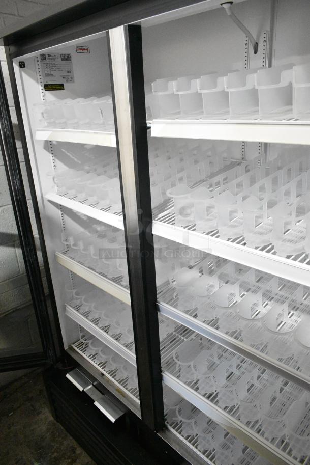 2017 True GDM-49-HC Metal Commercial 2 Door Reach In Cooler Merchandiser w/ Poly Coated Racks. 115 Volts, 1 Phase. Tested and Working! - Image 3 of 5