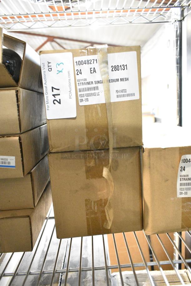3 BRAND NEW! Boxes of 24 Focus Foodservice SSM-5/SS Strainer. 3 Times Your Bid! - Image 2 of 4