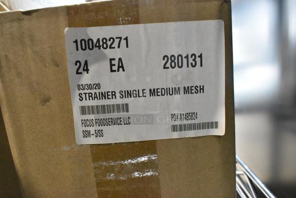 3 BRAND NEW! Boxes of 24 Focus Foodservice SSM-5/SS Strainer. 3 Times Your Bid! - Image 4 of 4