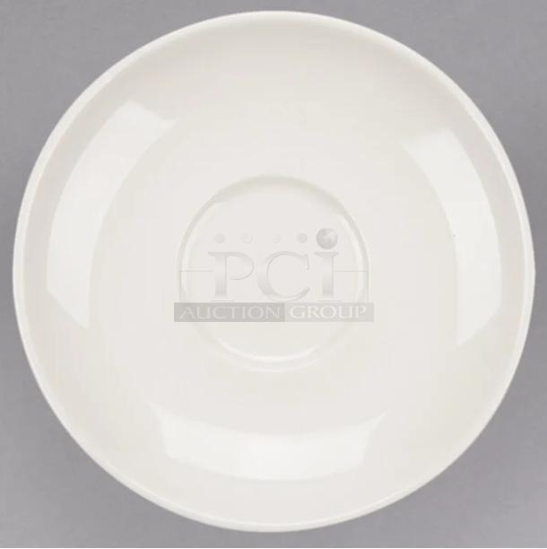 2 BRAND NEW! Box of 36 Tuxton VEE-064 6 1/2" China Saucer. 2 Times Your Bid! - Image 1 of 3