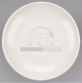 2 BRAND NEW! Box of 36 Tuxton VEE-064 6 1/2" China Saucer. 2 Times Your Bid!