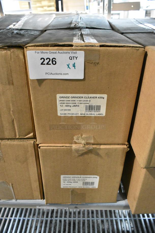 4 BRAND NEW! Box of 12 Grindz 17-G01-UX430-12 15.2 oz. Grindz Coffee / Espresso Grinder Cleaner Granules. 4 Times Your Bid! - Image 2 of 3