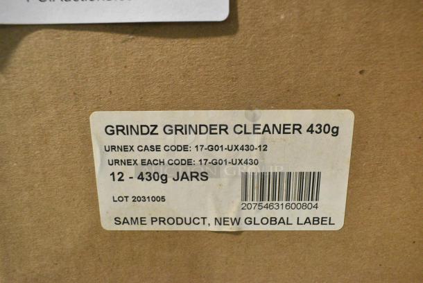 4 BRAND NEW! Box of 12 Grindz 17-G01-UX430-12 15.2 oz. Grindz Coffee / Espresso Grinder Cleaner Granules. 4 Times Your Bid! - Image 3 of 3