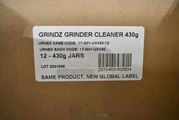 3 BRAND NEW! Box of 12 Grindz 17-G01-UX430-12 15.2 oz. Grindz Coffee / Espresso Grinder Cleaner Granules. 3 Times Your Bid! - Image 3 of 3