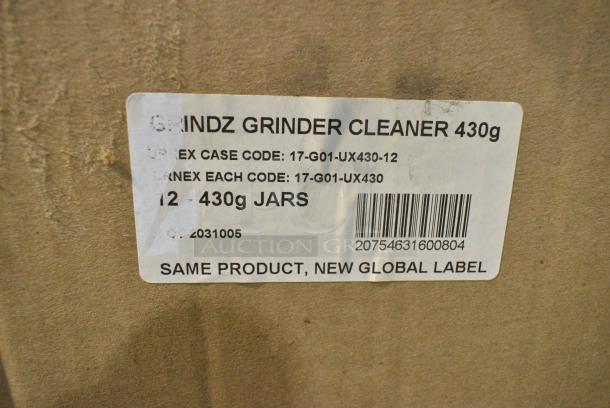 4 BRAND NEW! Box of 12 Grindz 17-G01-UX430-12 15.2 oz. Grindz Coffee / Espresso Grinder Cleaner Granules. 4 Times Your Bid! - Image 3 of 3