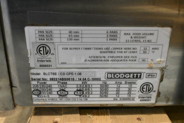 BRAND NEW! Blodgett BLCT6E / CS CPE 1.06 Stainless Steel Commercial Electric Powered Ventless Countertop Combi-Oven. 208 Volts. - Image 5 of 7