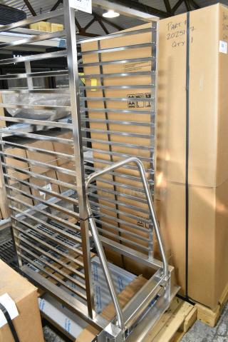 BRAND NEW IN BOX! BKI Metal Commercial Roll In Pan Rack for Oven. Goes GREAT w/ Lot 246!