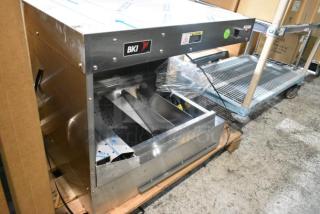 BRAND NEW IN BOX! BKI HFW-R Stainless Steel Commercial Fry Dumping Warming Station. 120 Volts, 1 Phase.