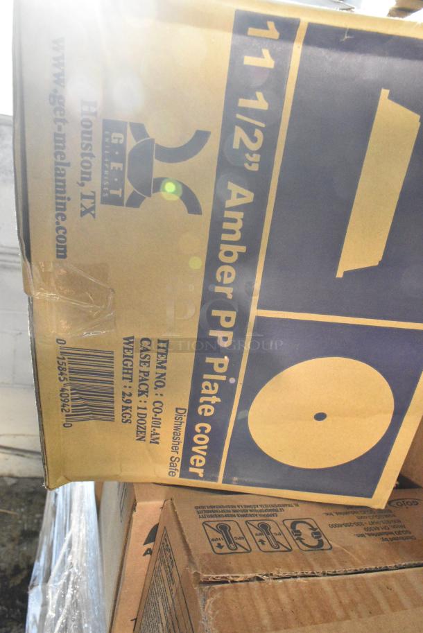 45 BRAND NEW Boxes Including Plastic Lids, Toilet Seat Covers, Huhtamaki 89473 Lid, Amber Plate Cover, ClearView Microwaveable Containers, Pet 32 oz Bowls. 45 Times Your Bid! - Image 7 of 13