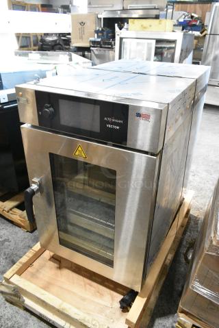 LIKE NEW! 2017 Alto Shaam VMC H3H Stainless Steel Commercial Vector H Series Multi-Cook Oven. 208-240 Volts, 1 Phase.