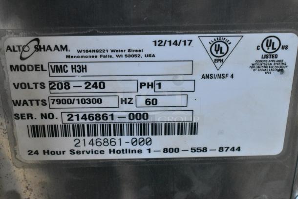 LIKE NEW! 2017 Alto Shaam VMC H3H Stainless Steel Commercial Vector H Series Multi-Cook Oven. 208-240 Volts, 1 Phase. - Image 7 of 7