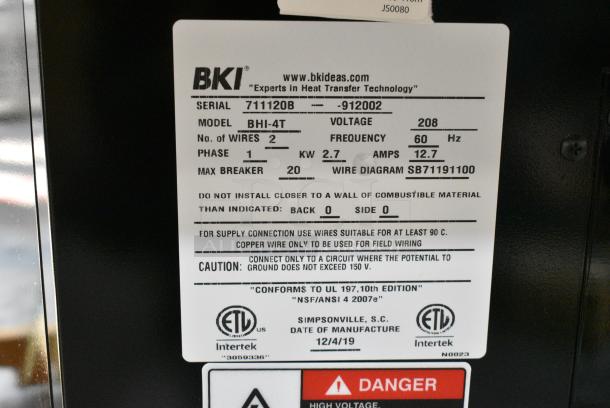 BRAND NEW! 2019 BKI BHI-4T Metal Commercial Merchandiser Island Grab N Go Hot Deli Display. 208 Volts, 1 Phase. - Image 7 of 8