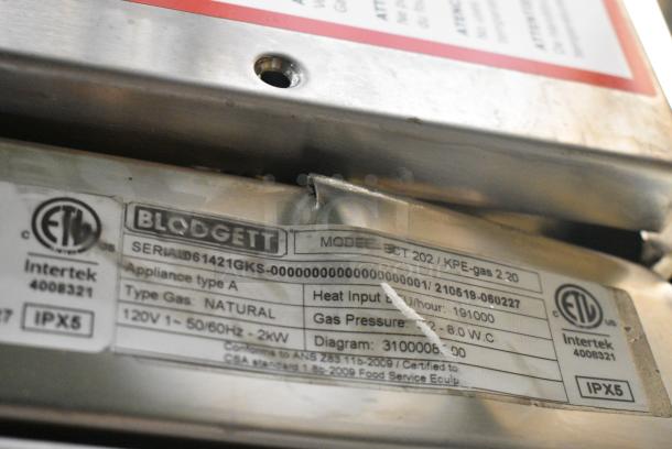 BRAND NEW! Blodgett BCT 202 Stainless Steel Commercial Natural Gas Powered Roll In Rack Full Size Combi Convection Oven w/ Rack and Touchscreen Control. - Image 7 of 8