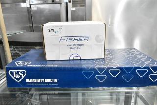 2 BRAND NEW SCRATCH AND DENT! Items Including Fisher 3041 Faucet Dipperwell and T&S Faucet Sprayer. 2 Times Your Bid!