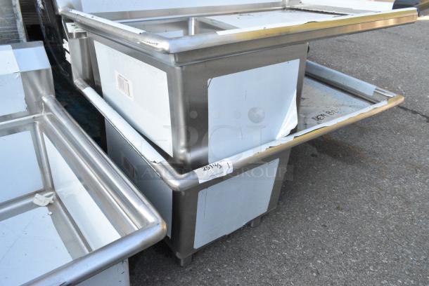 BRAND NEW SCRATCH AND DENT! Regency 600S1172324R Stainless Steel Commercial Single Bay Sink w/ Right Side Drain Board. No Legs. - Image 3 of 4