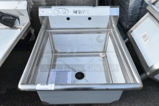 BRAND NEW SCRATCH AND DENT! Steelton 522CS12424 Stainless Steel Commercial Single Bay Sink. No Legs.