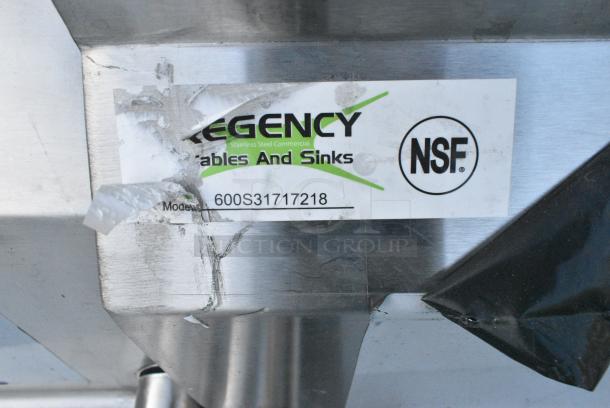 BRAND NEW SCRATCH AND DENT! Regency 600S31717218 Stainless Steel Commercial 3 Bay Sink w/ Dual Drain Board. No Legs. - Image 3 of 3