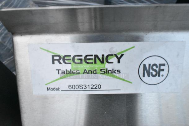BRAND NEW SCRATCH AND DENT! Regency 600S31220 Stainless Steel Commercial 3 Bay Sink. No Legs. - Image 3 of 3