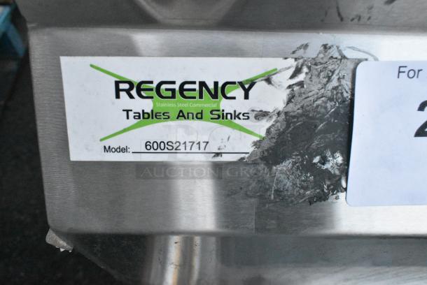 BRAND NEW SCRATCH AND DENT! Regency 600S21717 Stainless Steel Commercial 2 Bay Sink. No Legs. - Image 3 of 3