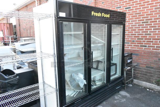 True GDM-72 Metal Commercial 3 Door Reach In Cooler Merchandiser w/ Poly Coated Racks. 115 Volts, 1 Phase. Tested and Working! - Image 1 of 4