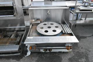 Stainless Steel Commercial Gas Powered Single Burner Wok Range. No Legs.