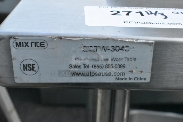 Stainless Steel Table w/ Under Shelf. - Image 3 of 3