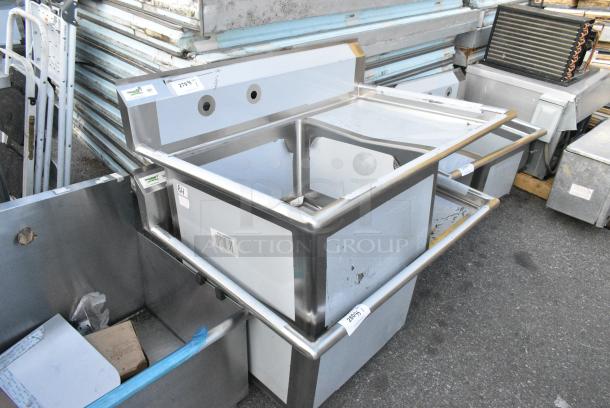 BRAND NEW SCRATCH AND DENT! Regency 600S1242418R Stainless Steel Single Bay Sink w/ Right Side Drain Board. No Legs. - Image 2 of 3