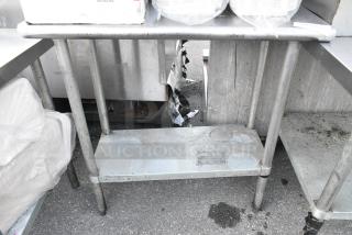 Stainless Steel Table w/ Under Shelf.